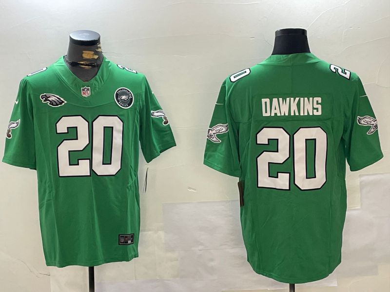 Men Philadelphia Eagles #20 Dawkins Green Throwback 2024 Nike Vapor Limited NFL Jersey style 3->philadelphia eagles->NFL Jersey